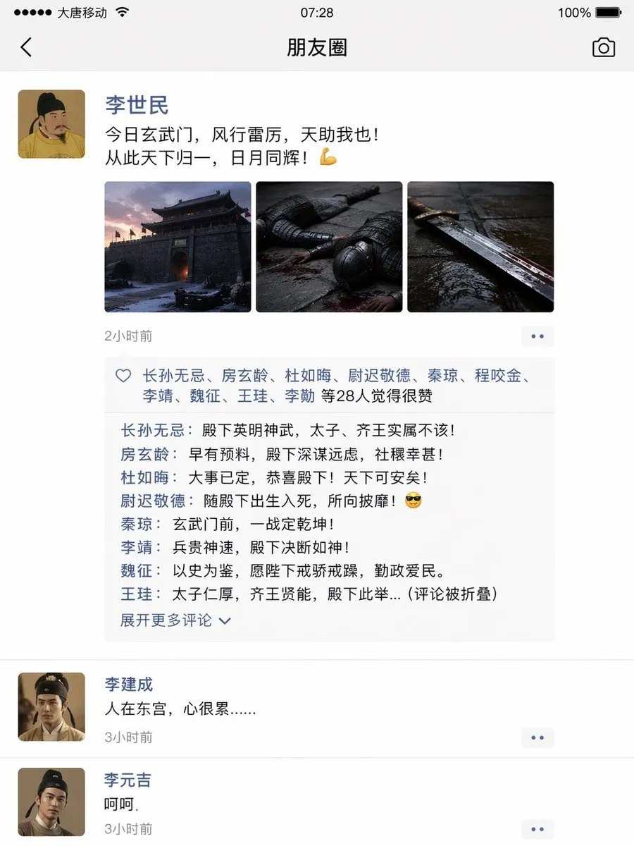 Xuanwu Gate Incident WeChat Moments