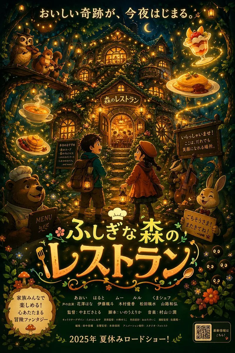 Enchanted Forest Restaurant Anime Movie Poster