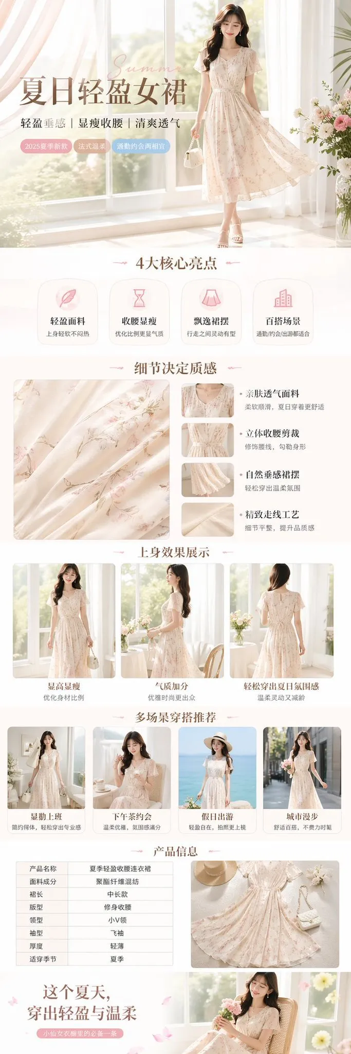 Summer Women's Dress E-commerce Layout