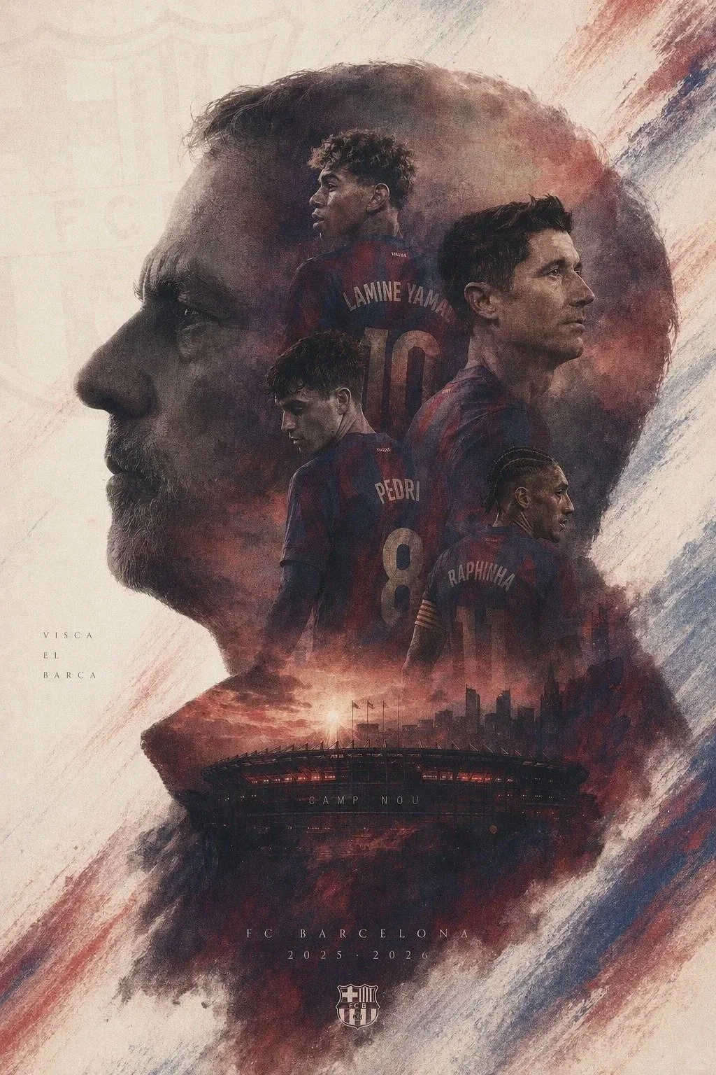 Epic Double-Exposure Team Silhouette Poster