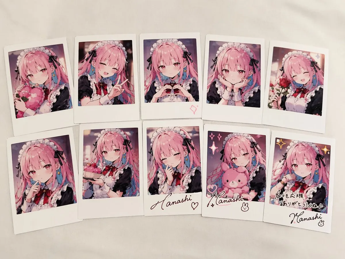 Adorable Maid Cosplay Polaroid Collection