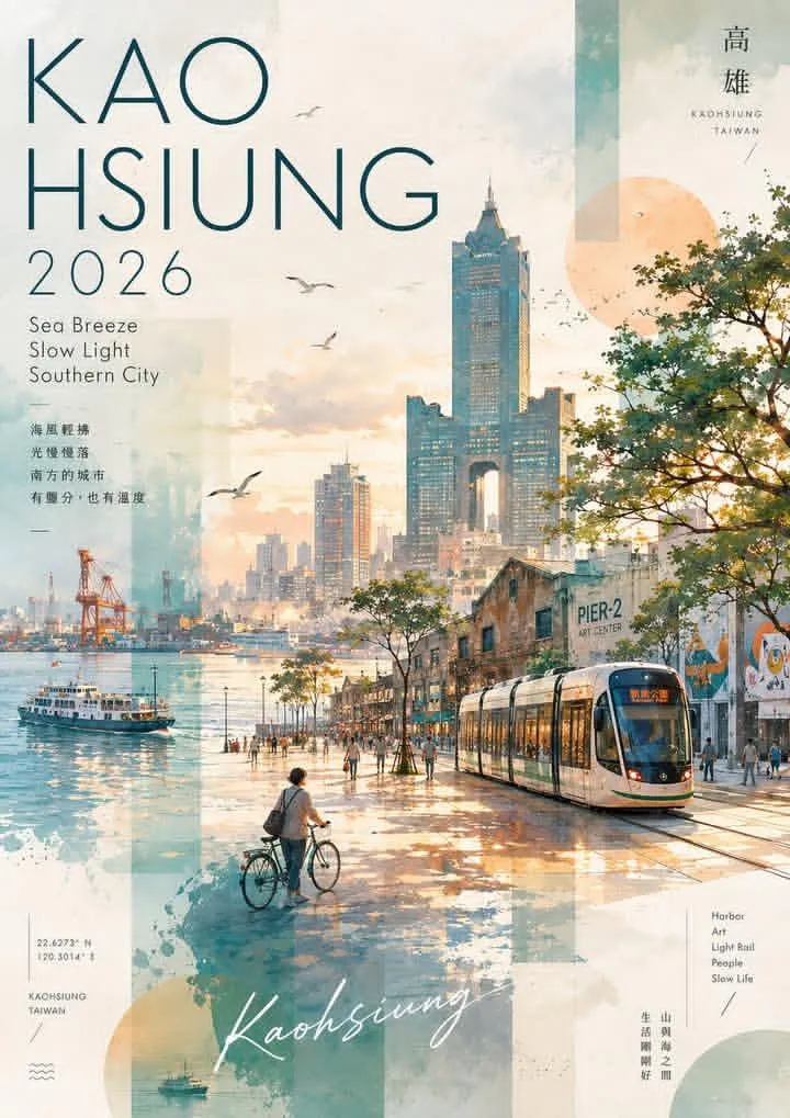 Watercolor Kaohsiung Travel Poster