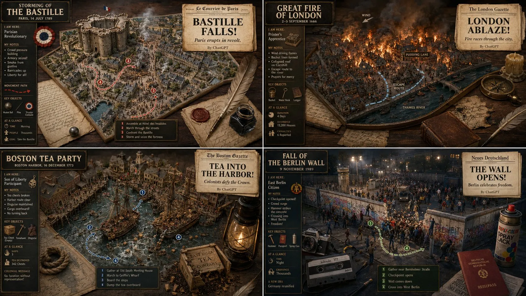 Epic Historical Event 3D Diorama Maps