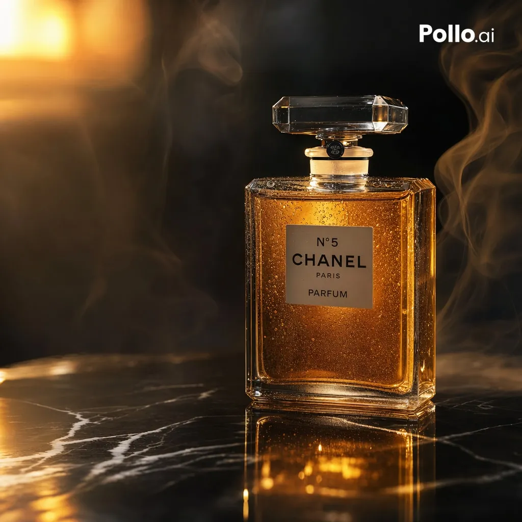 Cinematic and Photorealistic Fragrance on Dark