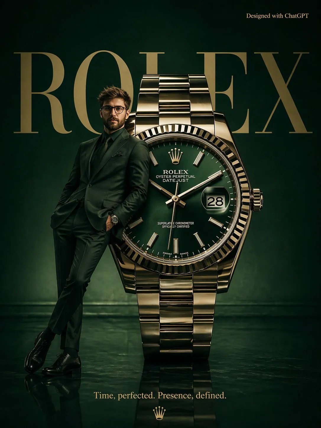 Minimalist and Dark Themed Timepiece in Studio Setting
