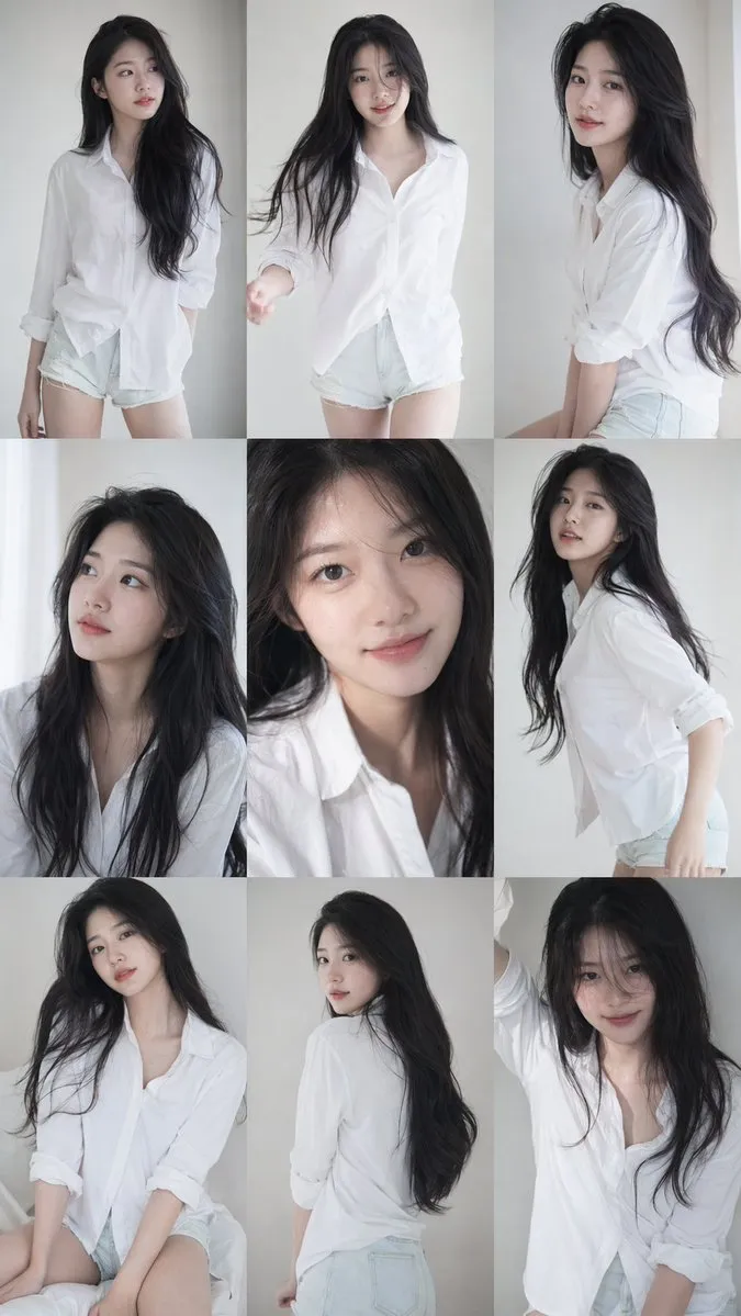 Korean Idol 3x3 Portrait Photo Grid