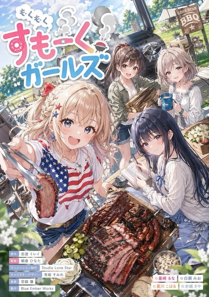 Smoke Girls BBQ Anime Key Visual