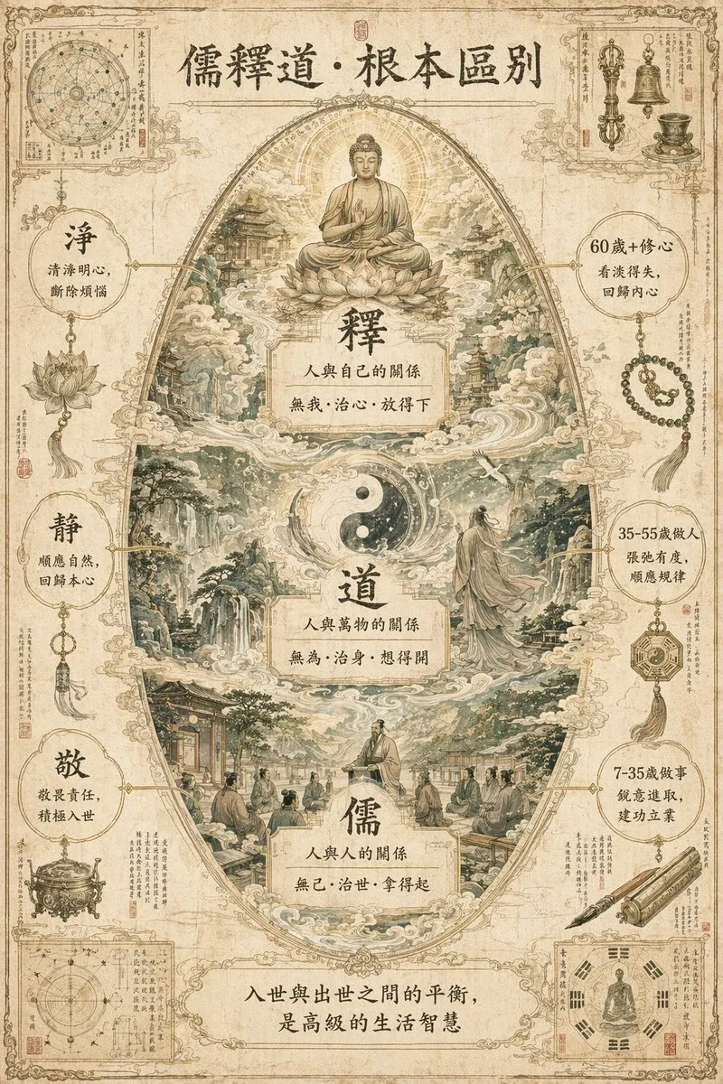 Ancient Oriental Philosophy World Infographic