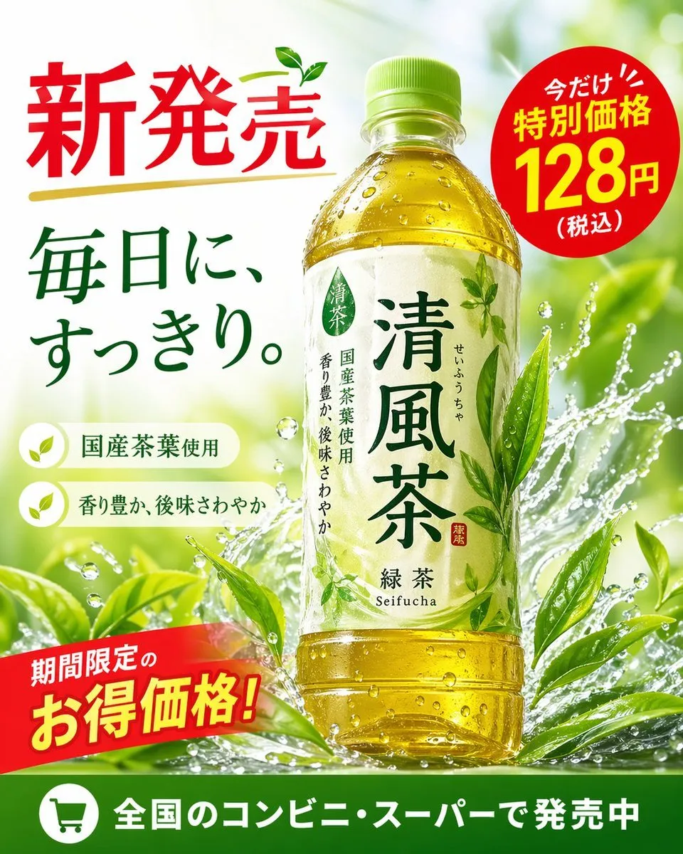 Japanese Green Tea Beverage Ad Campaign