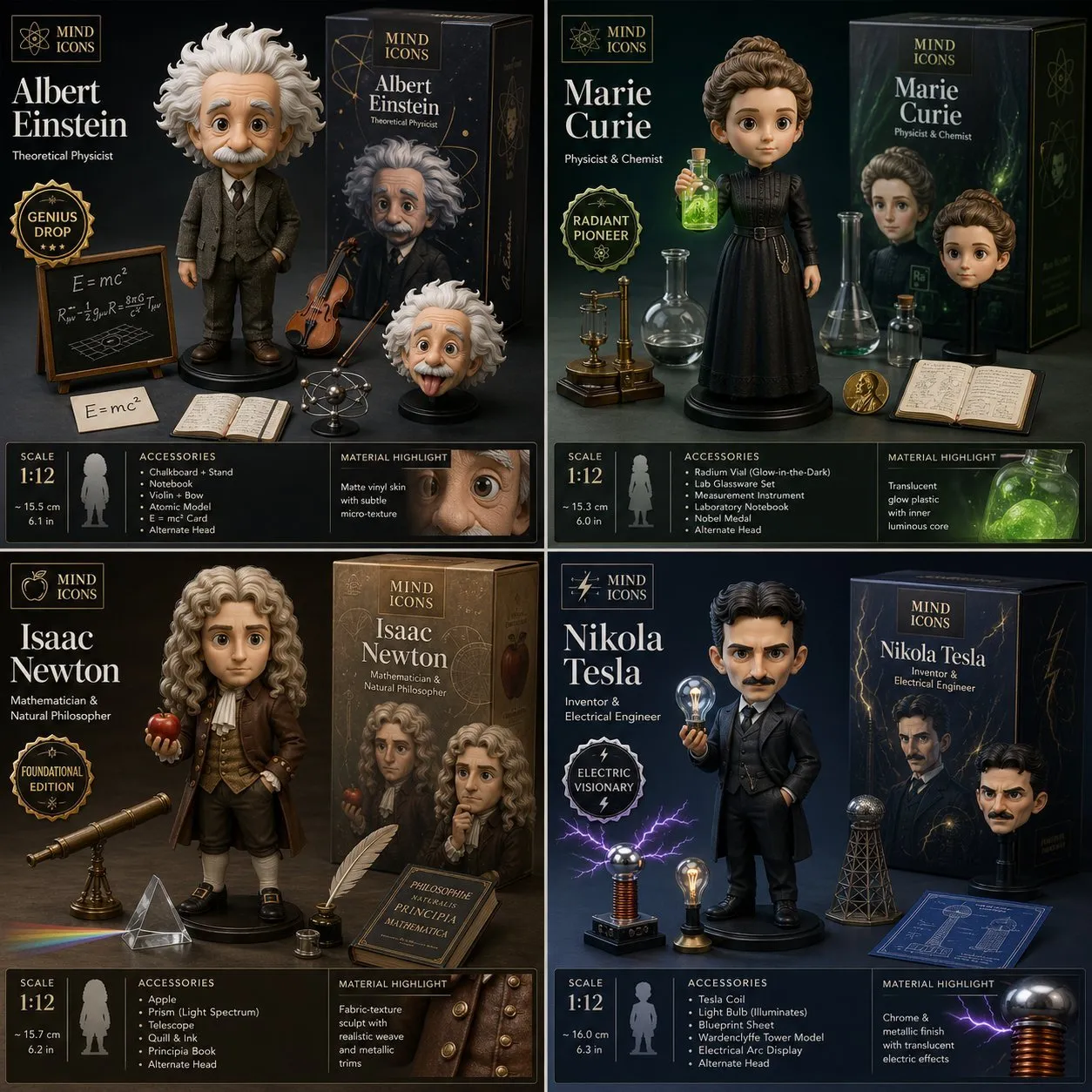 Collector-Grade Scientist Action Figure Series
