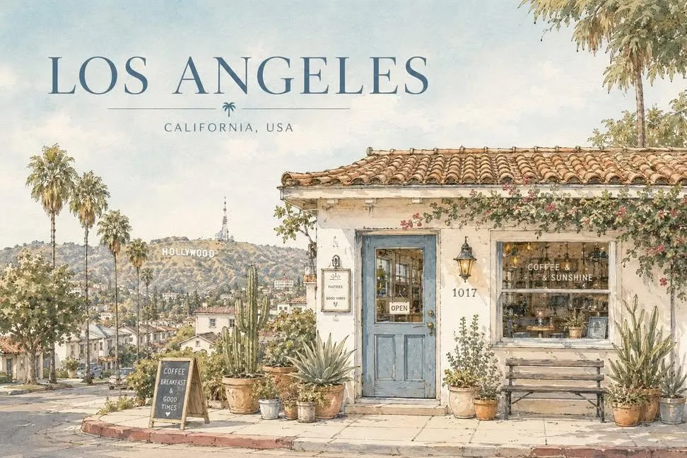 Watercolor and Illustrated Skincare in Studio Setting