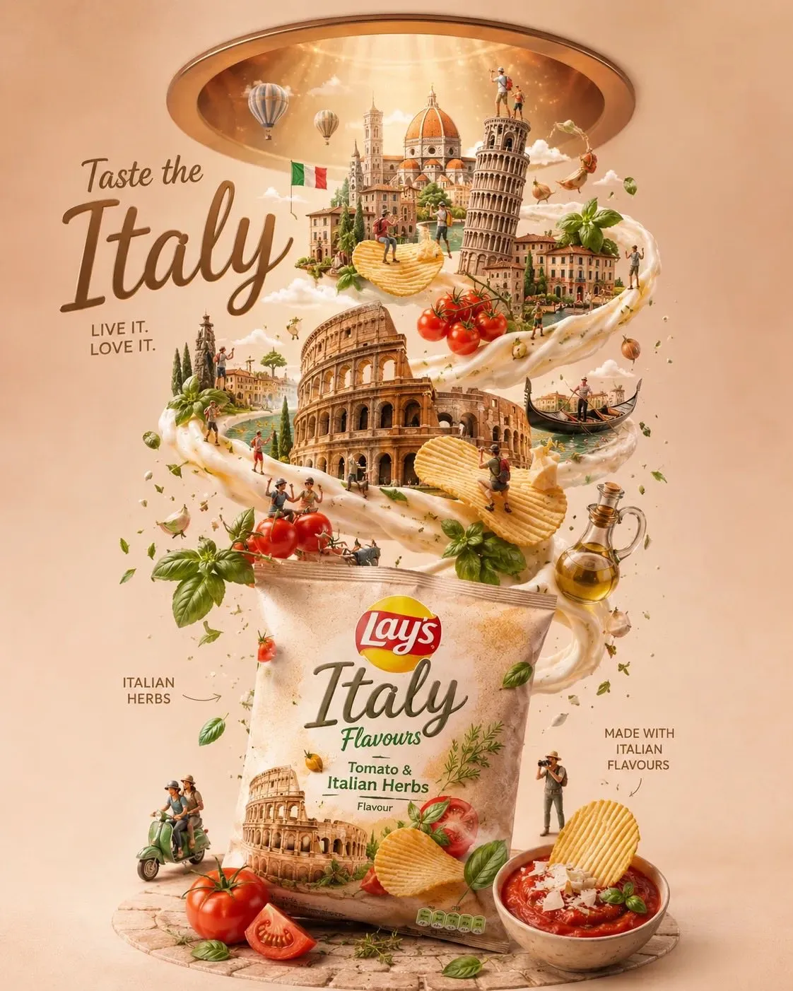 Cinematic City-Themed Chips Ad Poster