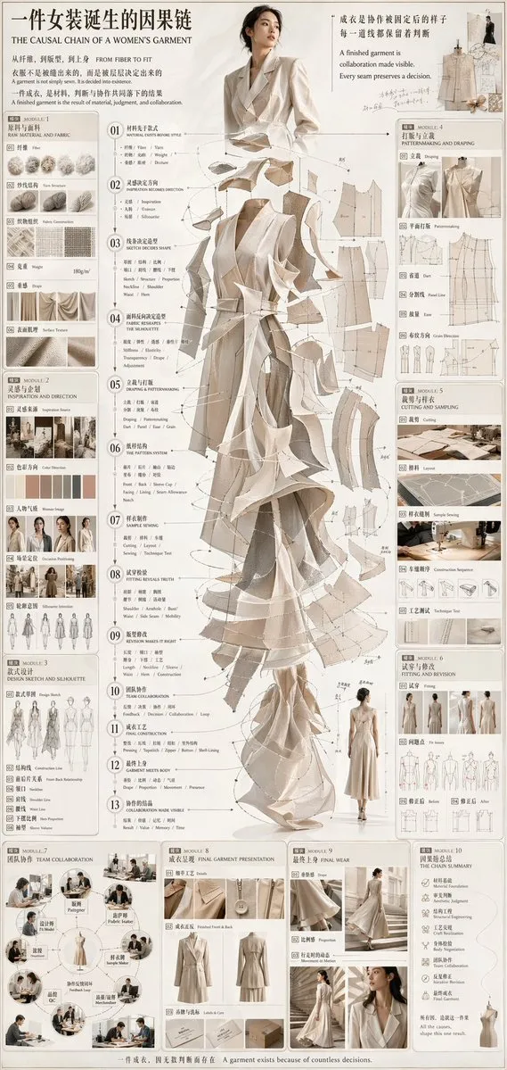 Women's Garment Creation Process Infographic