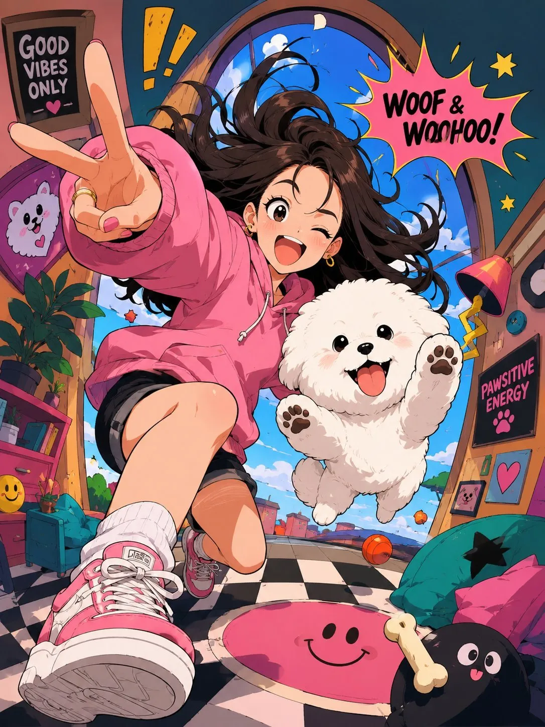 Vibrant Trending Anime-Style Character Portrait