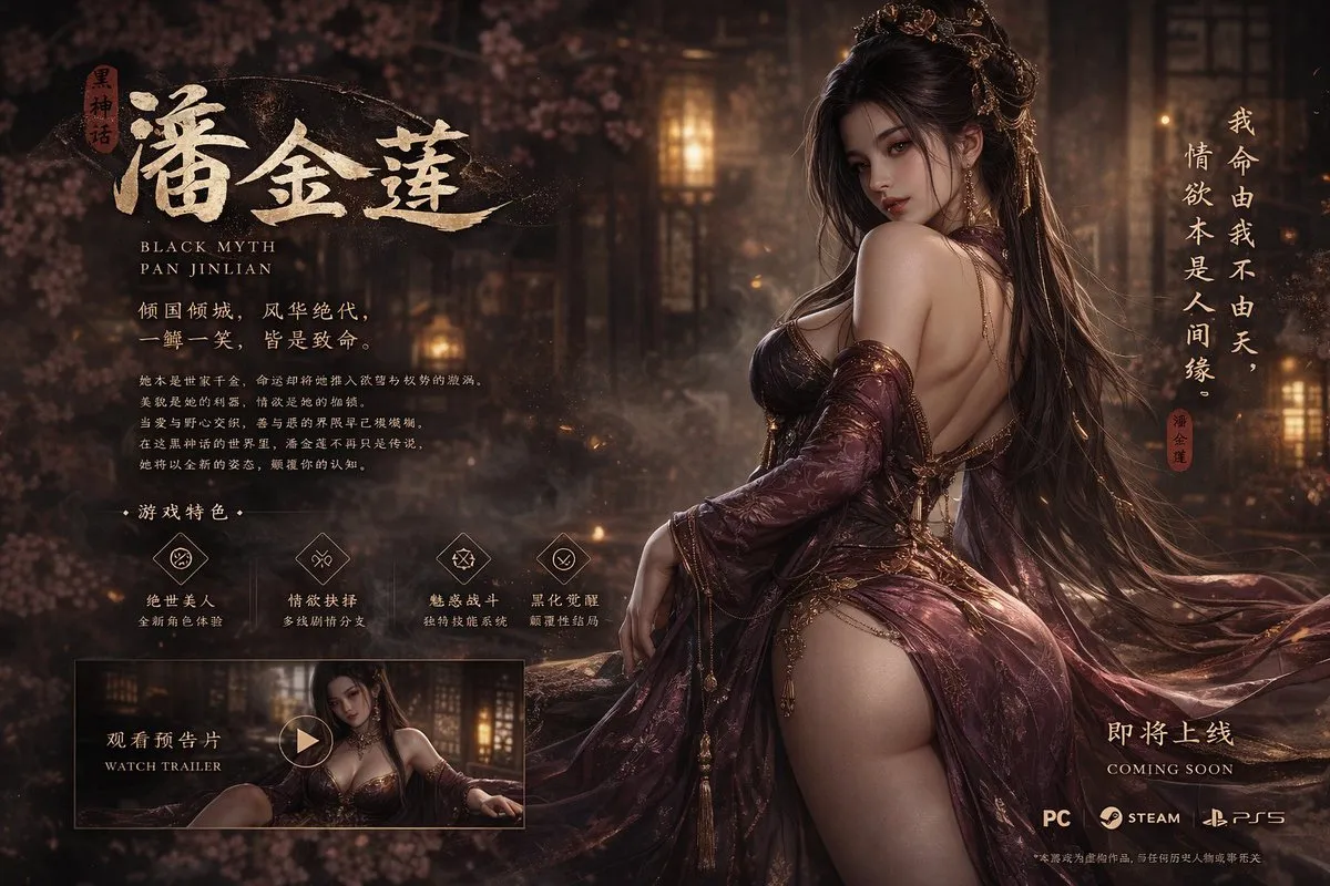 Black Myth Pan Jinlian Game Intro Screen