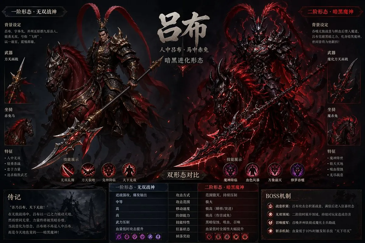 AI-Generated Creative Lu Bu Boss Design