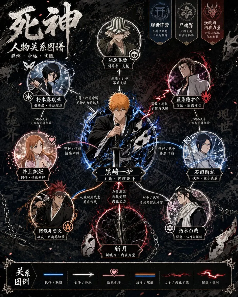 Anime Character Relationship Web Poster