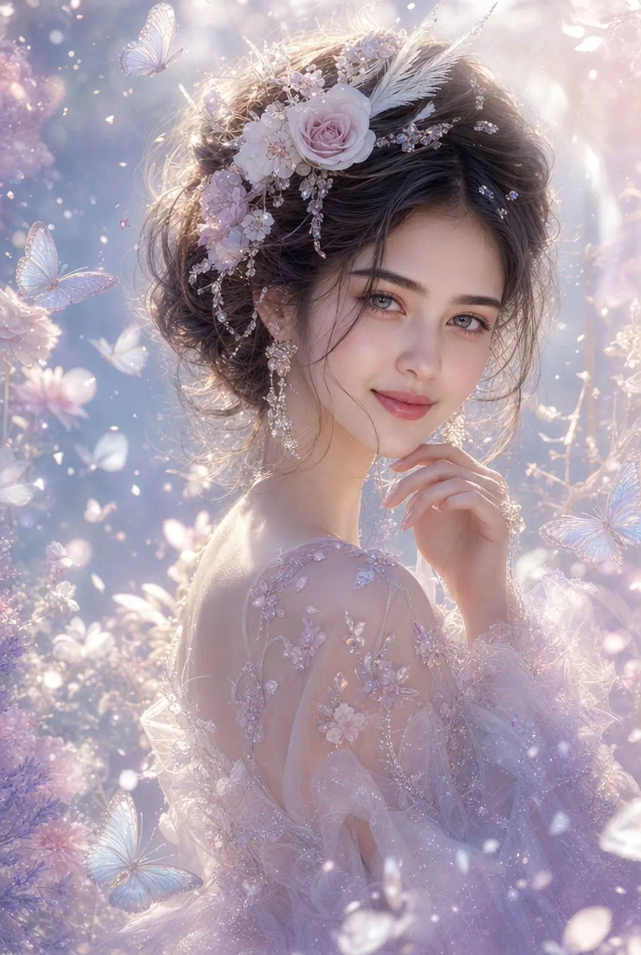 Ethereal Fairycore Fantasy Portrait