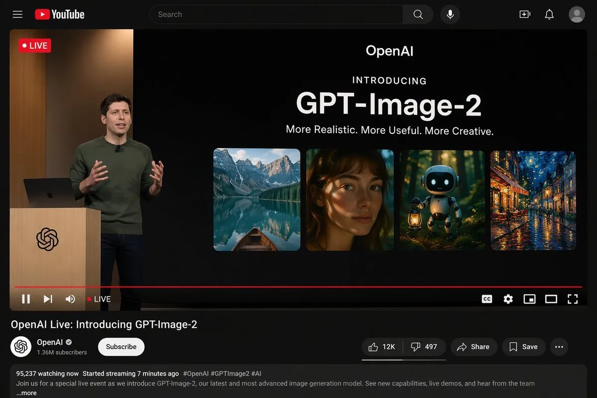 OpenAI GPT-Image-2 Launch Stream Screenshot
