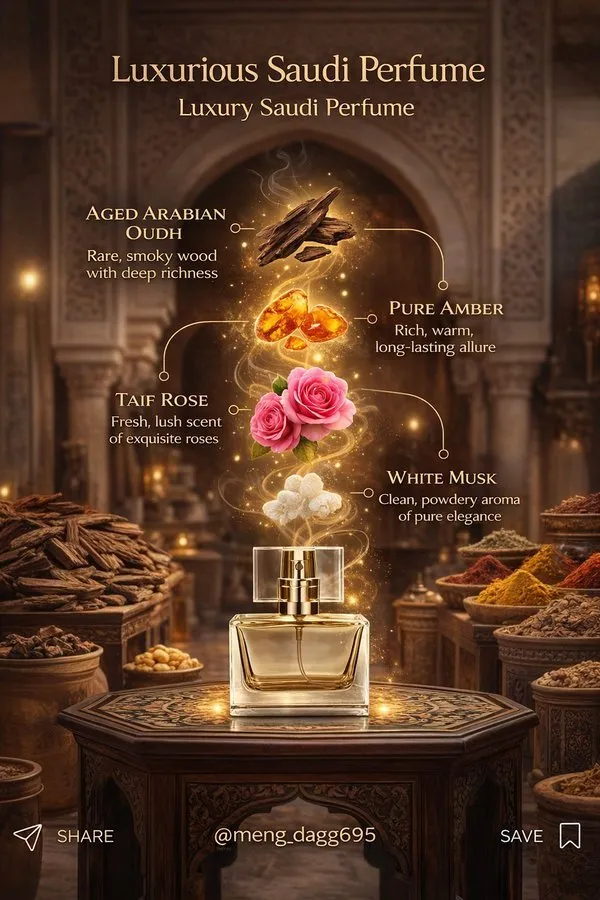 Luxury Perfume Bottle in Arabian Market Setting
