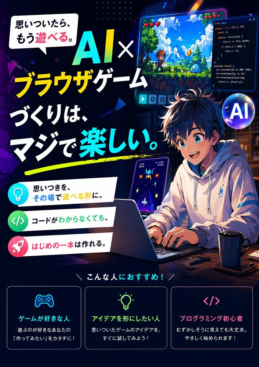 AI-Generated Poster Browser Game Ad Creative