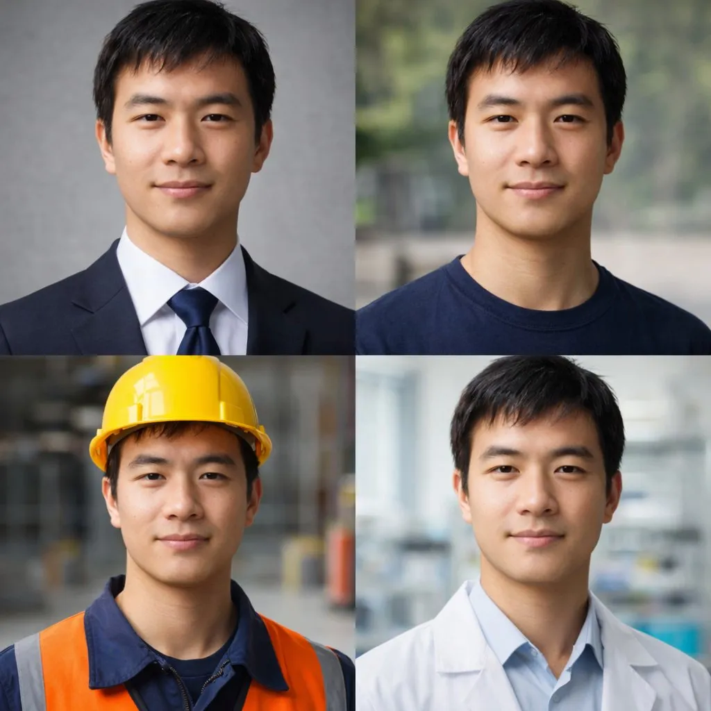 Professional 4-Panel Career Identity Grid