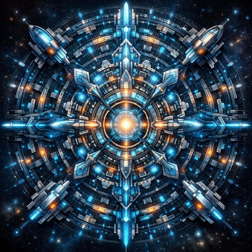 Futuristic Sci-Fi Mandala Digital Art