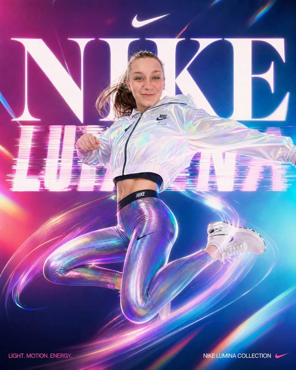 Cinematic and Neon-Lit Footwear in Studio Setting
