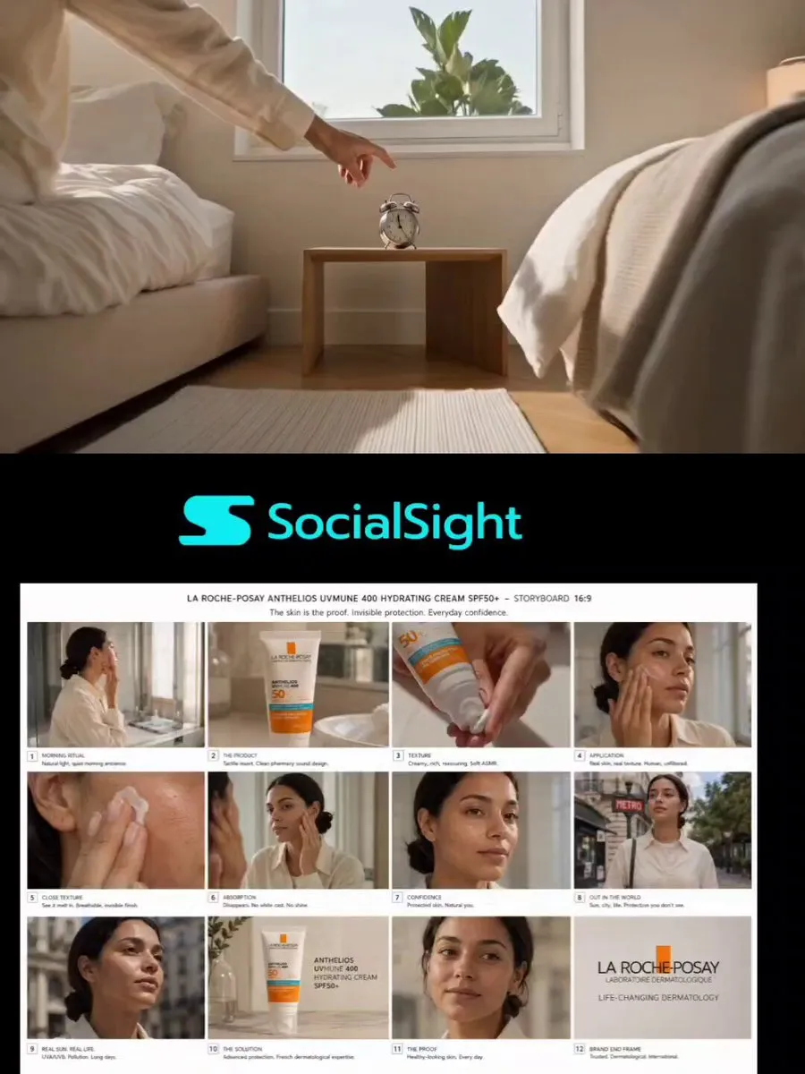Premium French Skincare Sunscreen Ad