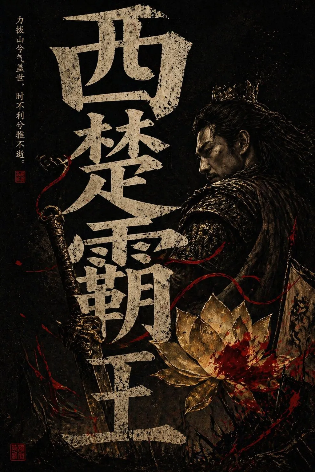 Striking Chinese Dark Typography Film Poster