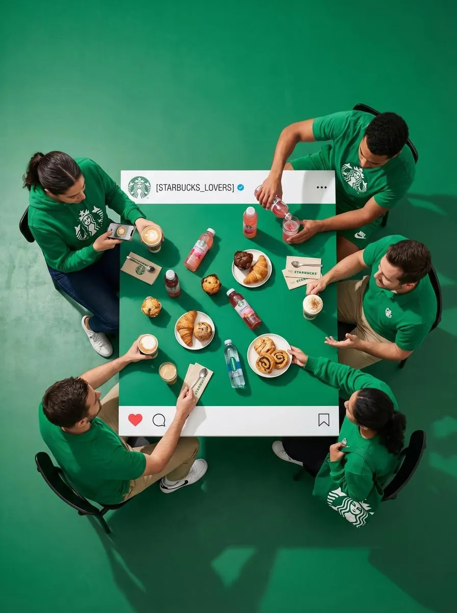 Creative Top-Down Instagram Table Scene