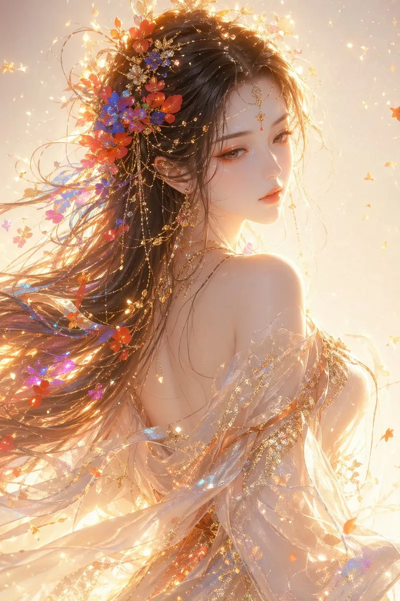 Creative Eastern Fantasy Female Half-Portrait