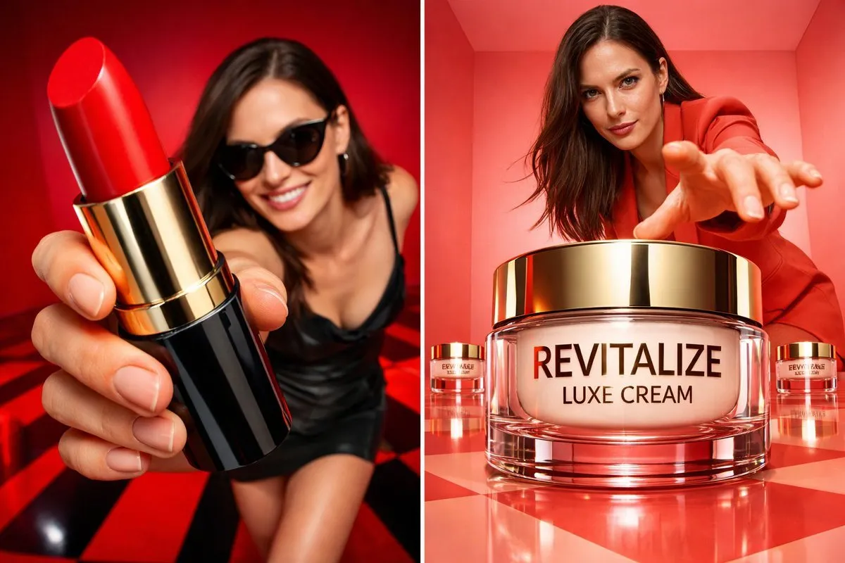 Bold Beauty Campaign with Oversized Product