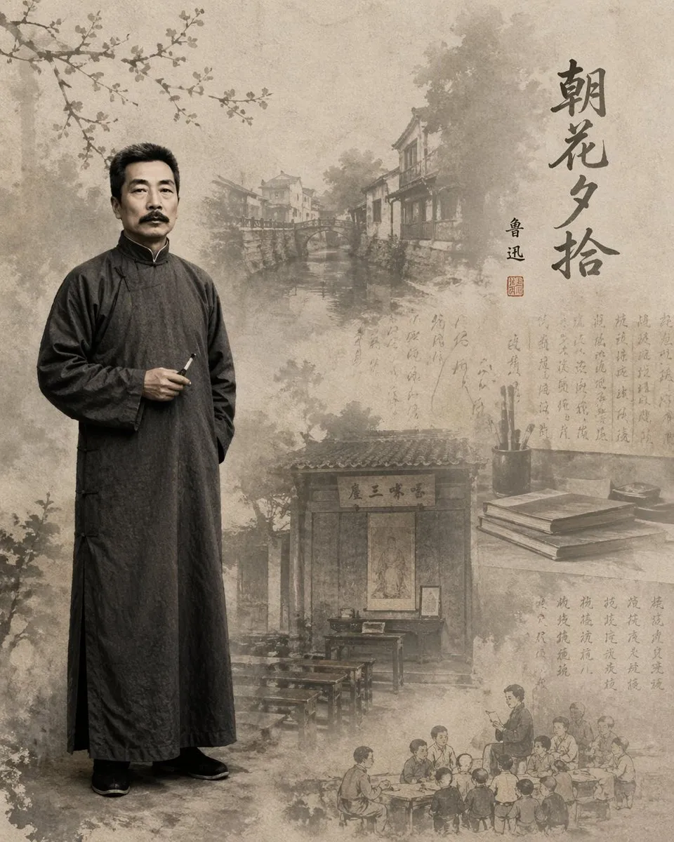 AI-Generated Creative Lu Xun Morning Flowers