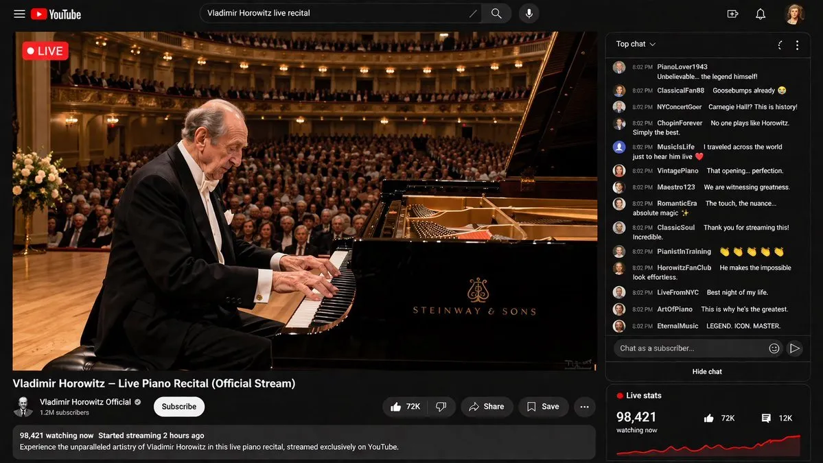 Classical Piano Live Concert Screenshot