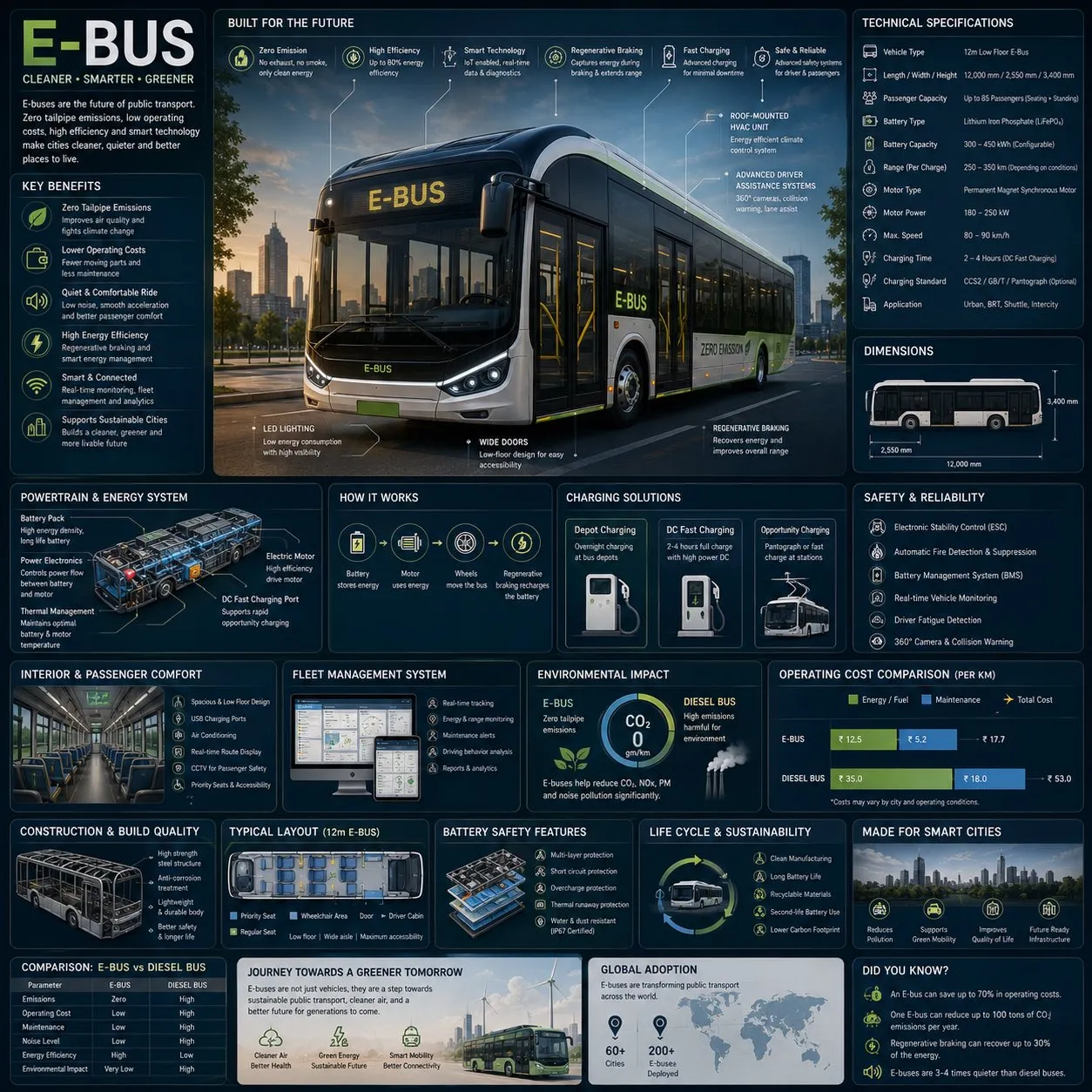 Futuristic Electric Bus Engineering Guide