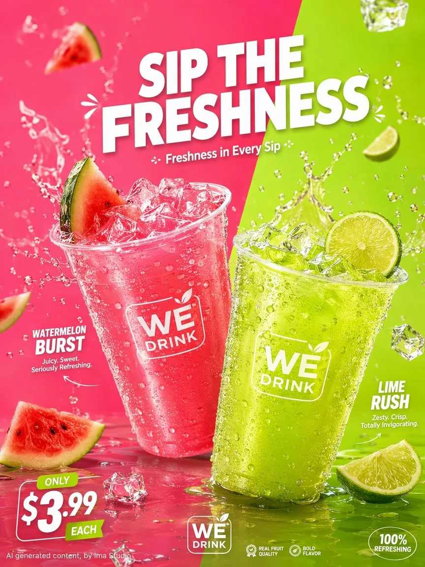 Photorealistic and Soft Toned Beverage in Studio