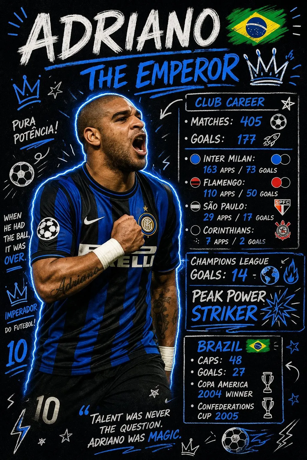Energetic Football Player Scrapbook Poster