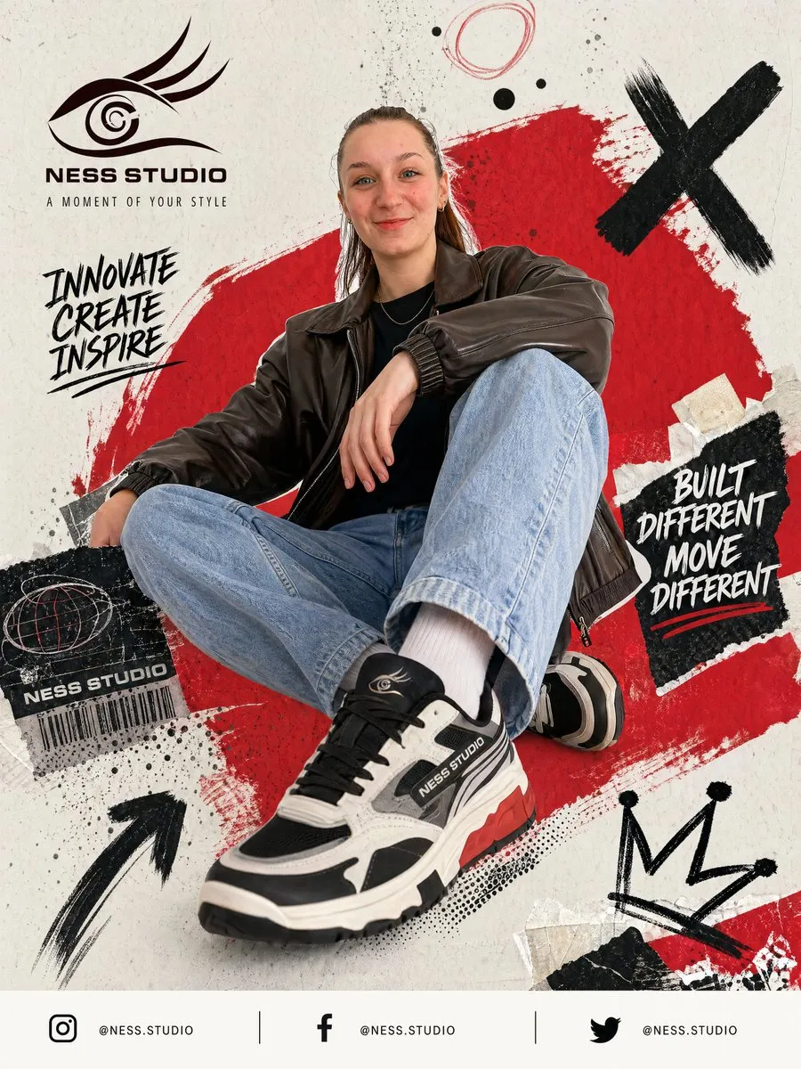 Dark Themed and Soft Toned Footwear in Studio Setting