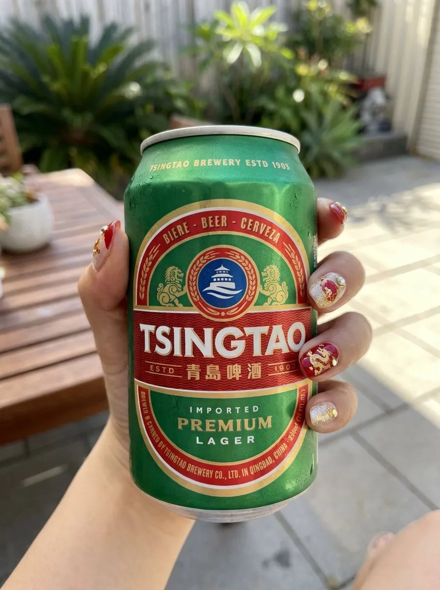 Tsingtao Beer-Inspired Designer Fashion Look