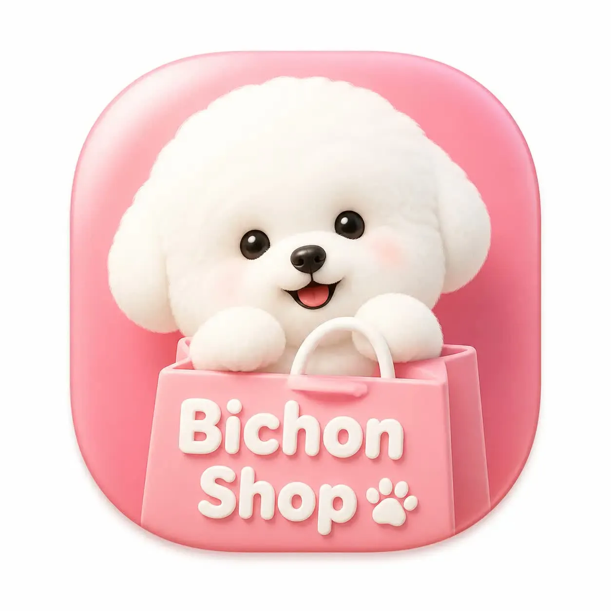 A macOS app icon for an app named 'Bichon Shop'.