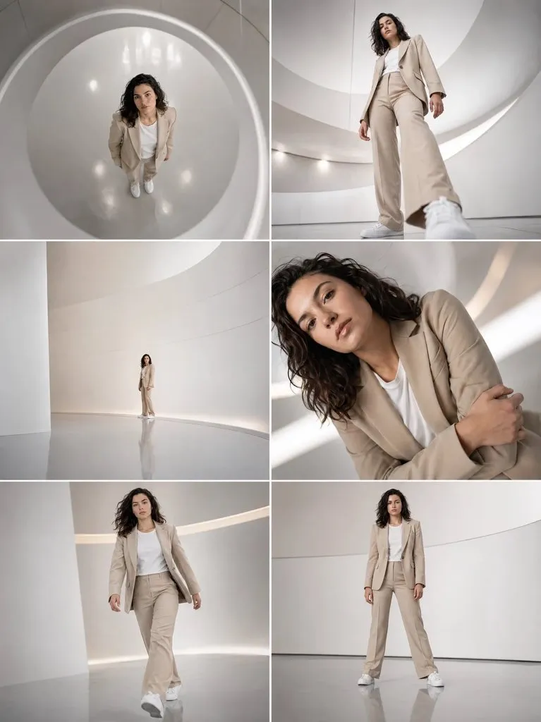 Cinematic and Soft Toned Footwear in Studio Setting