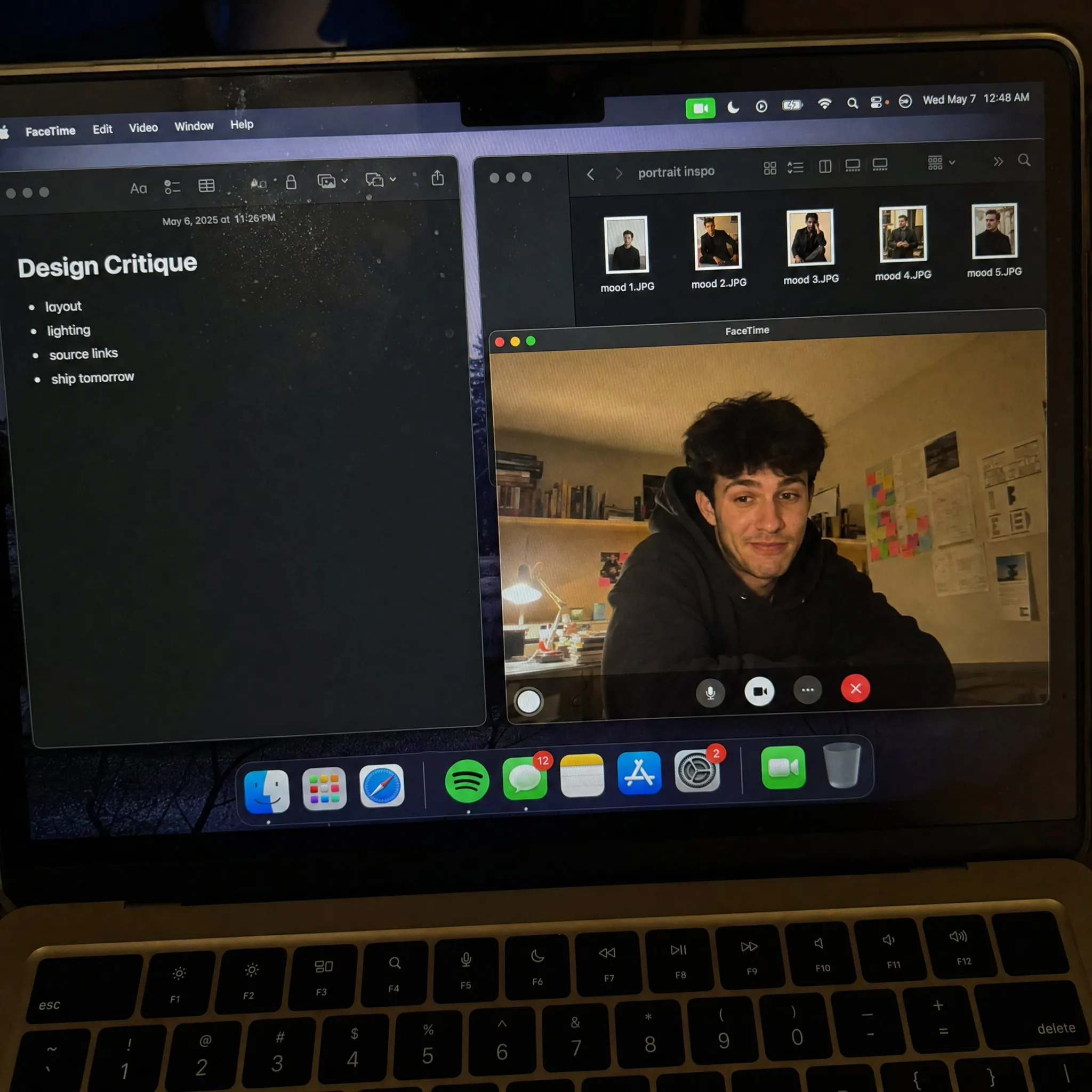 Authentic Late-Night Laptop Screen Photo