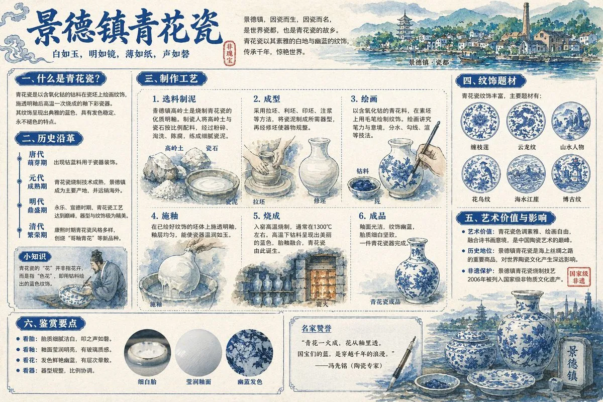 Detailed Jingdezhen Blue Porcelain Explainer