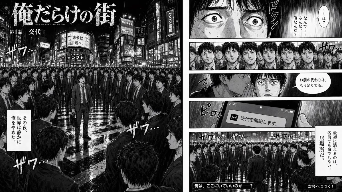 Psychological Thriller Manga Clone Spread