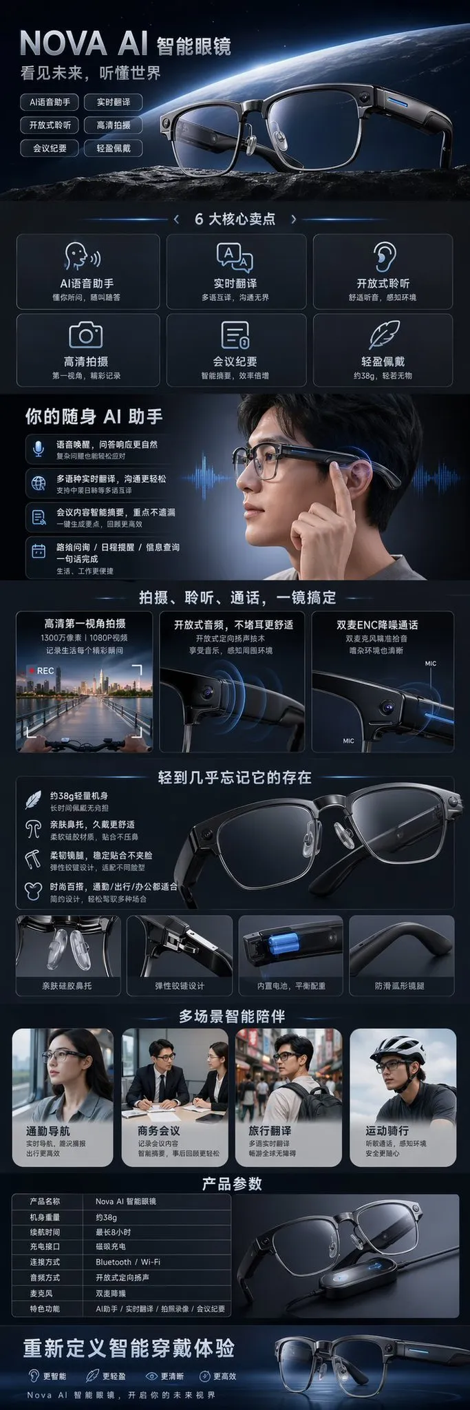 AI Smart Glasses E-commerce Display
