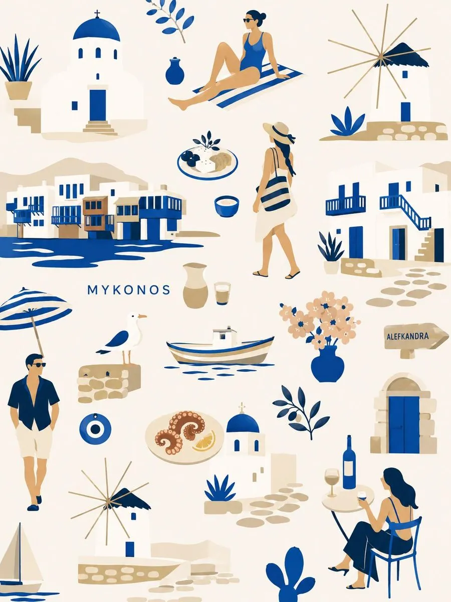 Illustrated and Flat Design Cityscape in Urban Setting