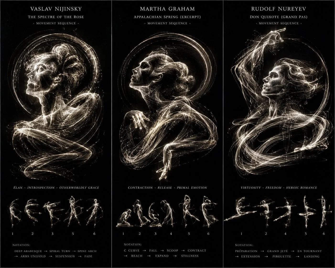 Luminous Dance Motion Trail Portrait