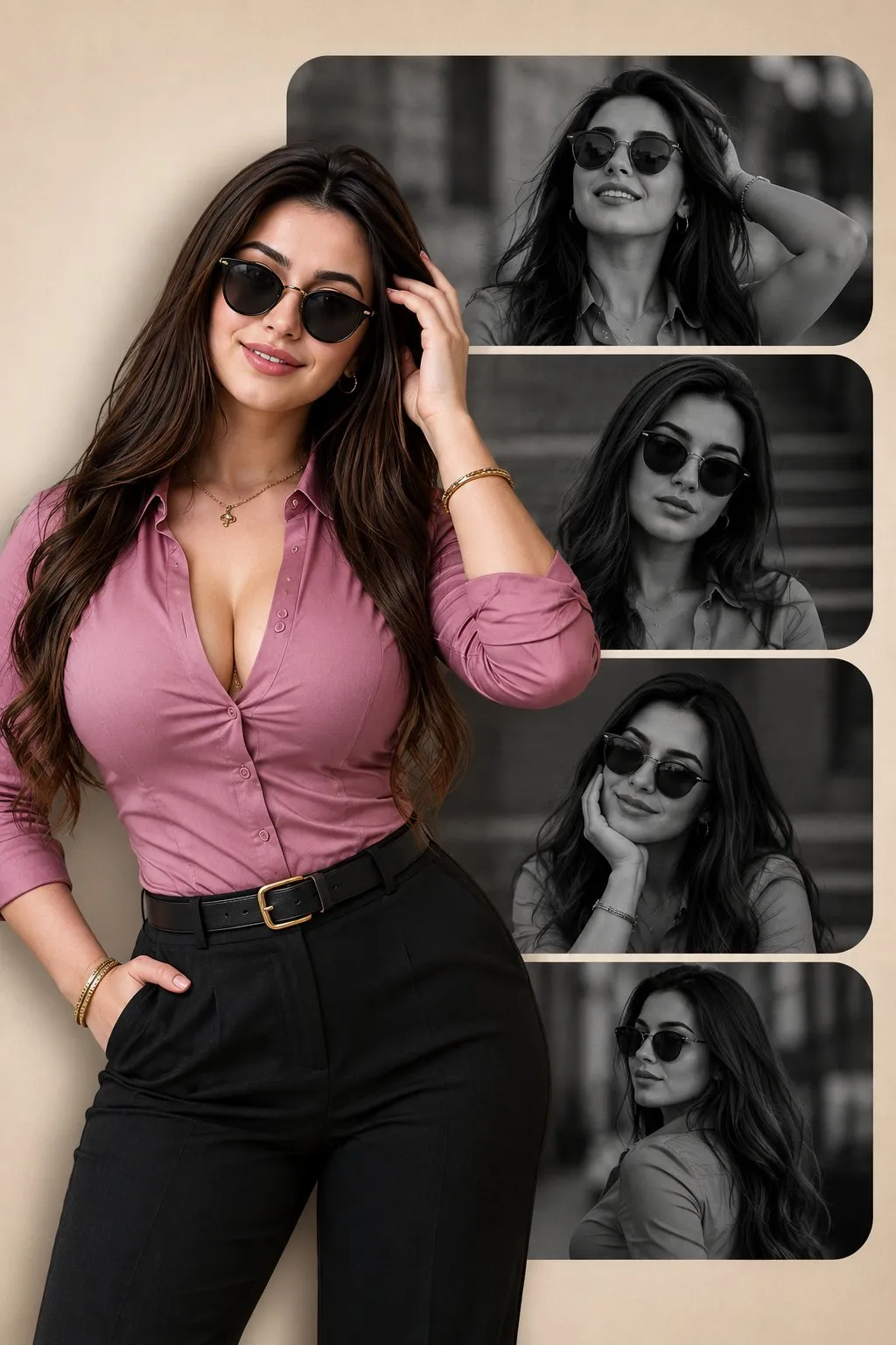 Fashion Editorial Multi-Panel Poster Collage
