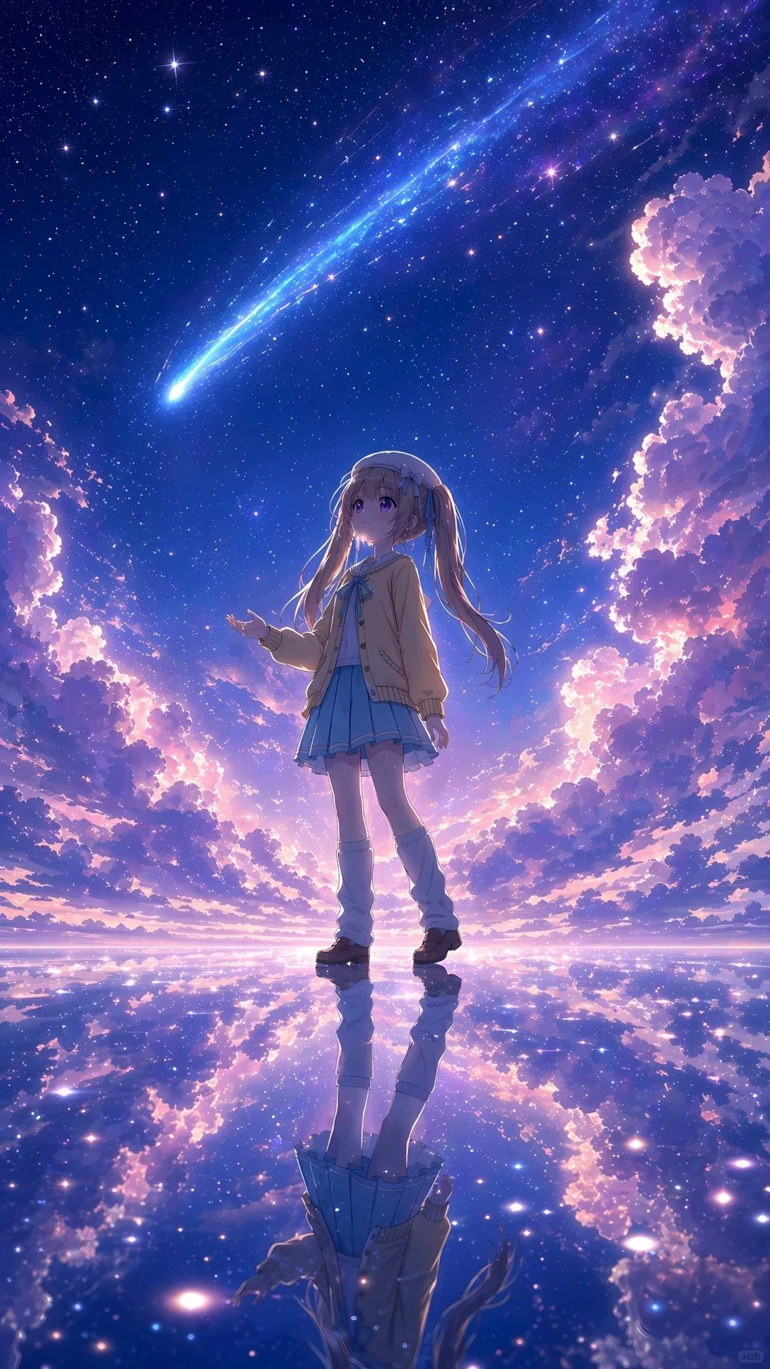 Ethereal Meteor Reflection Fantasy Portrait